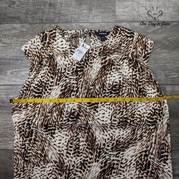 Express Animal Print Sleeveless Top Size S - Picture 3 of 5